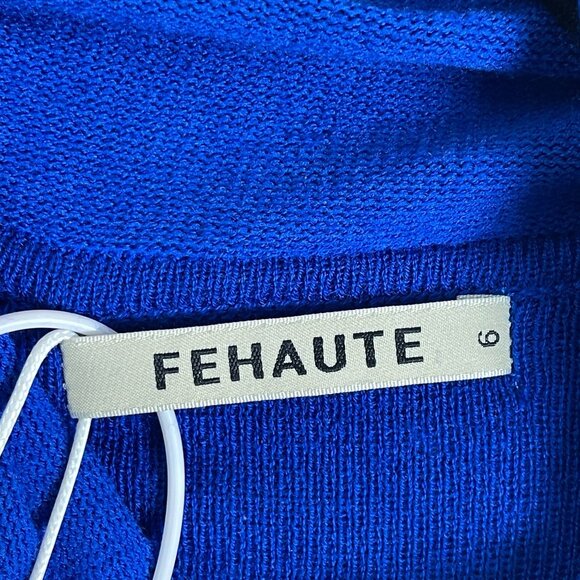 NEW Fehaute Womens 6 Blue Turtleneck Long Sleeve Maxi Dress Wool Blend - Picture 3 of 11